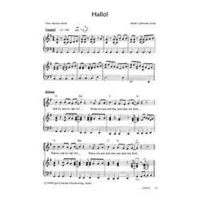 Produktbild des Artikels Hallo (Noten - Download)