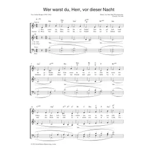 Produktbild des Artikels Wer warst du, Herr, vor dieser Nacht (Noten - Download)