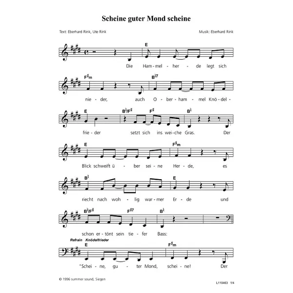 Produktbild des Artikels Scheine, guter Mond scheine (Noten - Download)
