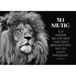 Produktbild des Artikels Postkarten: Sei mutig - Löwe, 4 Stück (Schreibwaren)
