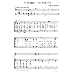 Produktbild des Artikels Viele Wege gibt es auf dieser Welt (Noten - Download)