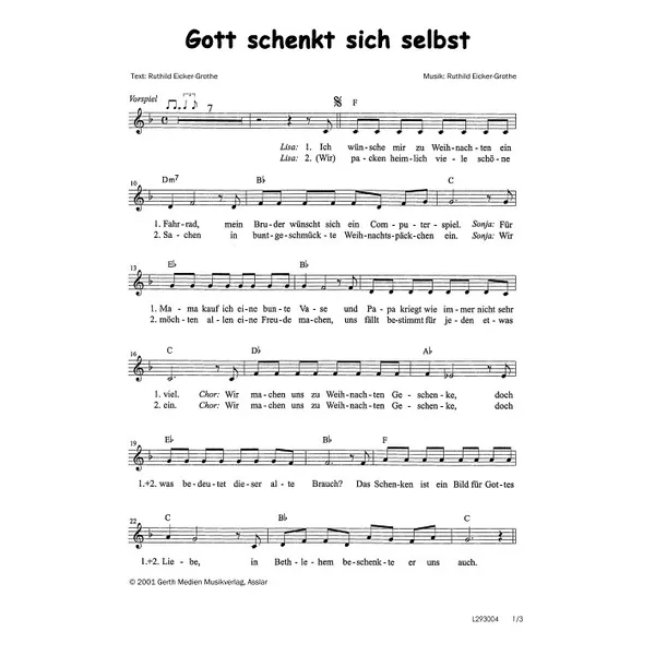 Produktbild des Artikels Gott schenkt sich selbst (Noten - Download)
