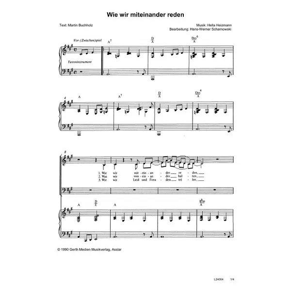 Produktbild des Artikels Wie wir miteinander reden (Noten - Download)