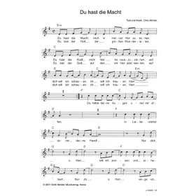 Produktbild des Artikels Du hast die Macht (Noten - Download)