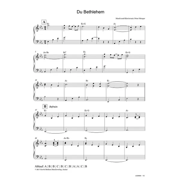 Produktbild des Artikels Du, Bethlehem (Noten - Download)