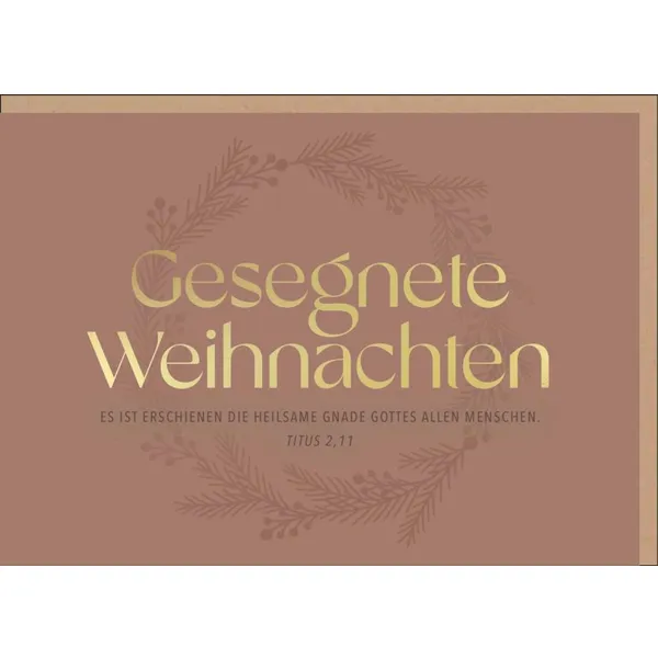 Produktbild des Artikels Faltkarte "Gesegnete Weihnachten" Titus 2,11 (Schreibwaren)