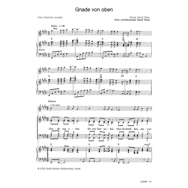Produktbild des Artikels Gnade von oben (Noten - Download)