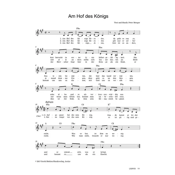 Produktbild des Artikels Am Hof des Königs (Noten - Download)