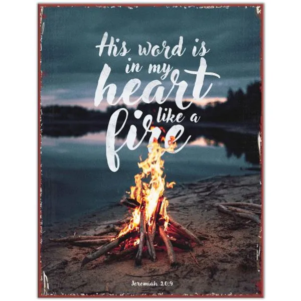 Produktbild des Artikels Metallschild groß - His word is in my heart ()