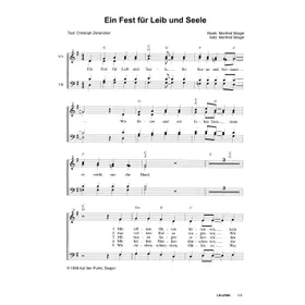 Produktbild des Artikels Ein Fest für Leib und Seele (Noten - Download)