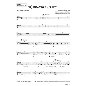Produktbild des Artikels Unfassbar - Er lebt (1. Trompete in Bb) (Noten - Download)