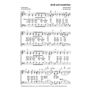 Produktbild des Artikels Groß und wunderbar (Noten - Download)