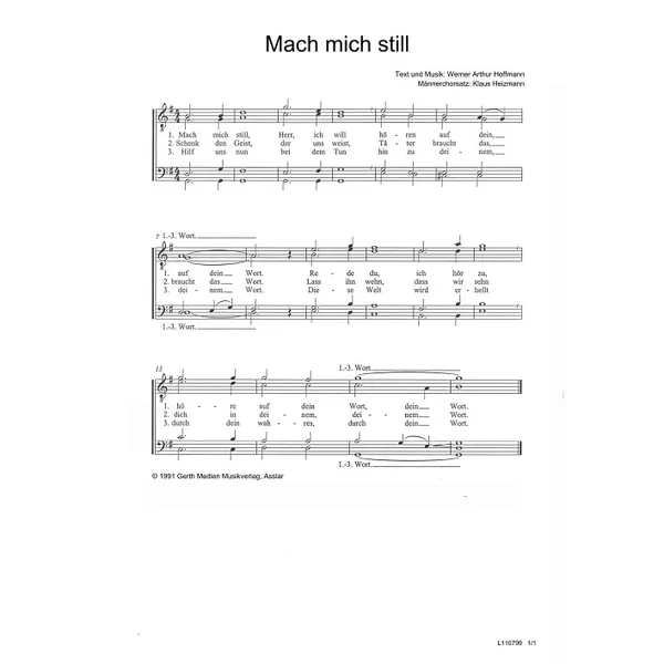 Produktbild des Artikels Mach mich still (Noten - Download)
