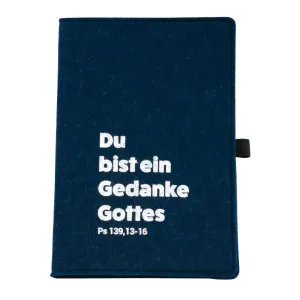 Produktbild des Artikels Notizbuch Filz A5 - blau (Schreibwaren - Gebunden)