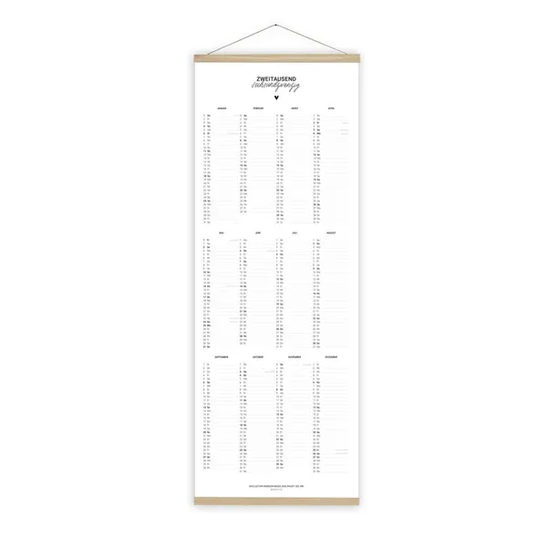 Produktbild des Artikels Zweitausendsechsundzwanzig 2026 - Posterkalender (Kalender)