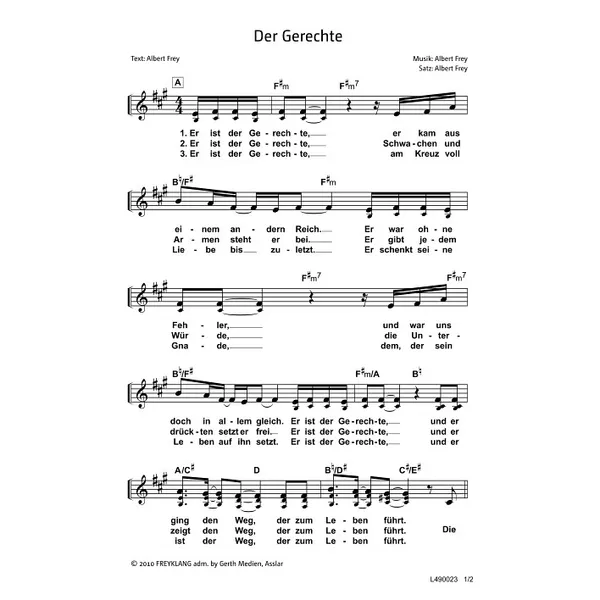 Produktbild des Artikels Der Gerechte (Noten - Download)