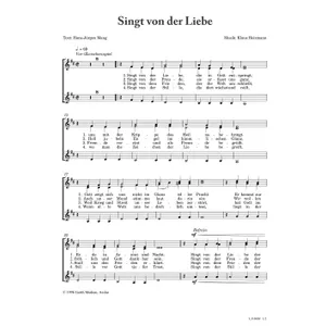 Produktbild des Artikels Singt von der Liebe (Noten - Download)