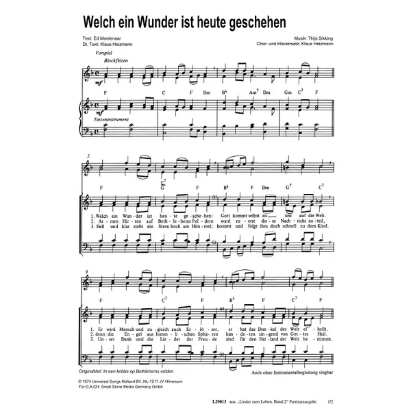 Produktbild des Artikels Welch ein Wunder ist heute geschehen (Noten - Download)
