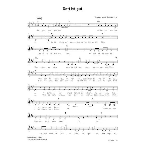 Produktbild des Artikels Gott ist gut (Noten - Download)