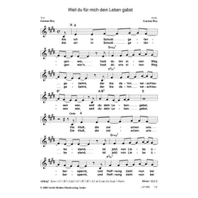 Produktbild des Artikels Weil du für mich dein Leben gabst (Noten - Download)