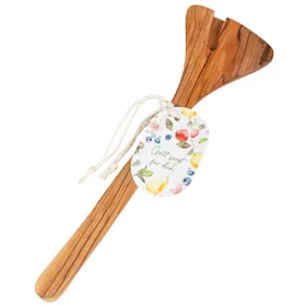 Produktbild des Artikels Salatbesteck Olivenholz "Gott sorgt für dich" ()