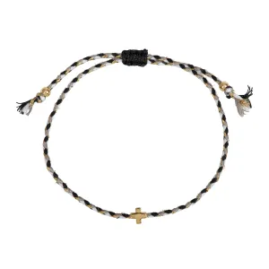 Produktbild des Artikels Armband Textil geflochten"Kreuz" - schwarz ()