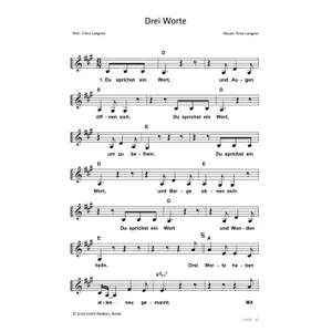 Produktbild des Artikels Drei Worte (Noten - Download)