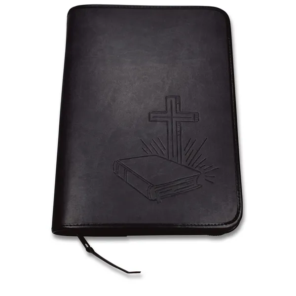 Produktbild des Artikels Bibelhülle "Bibel/Kreuz/Strahlen" Standard - anthrazit (Kunstleder)