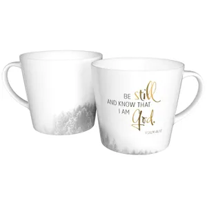 Produktbild des Artikels Tasse "Be still and know" - Golddekor ()