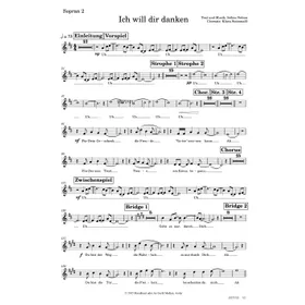 Produktbild des Artikels Ich will dir danken (Sopran 2) (Noten - Download)