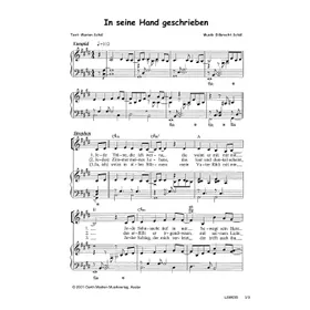 Produktbild des Artikels In seine Hand geschrieben (Noten - Download)