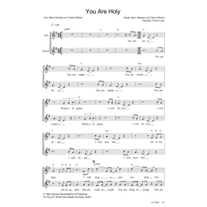 Produktbild des Artikels You Are Holy (Noten - Download)