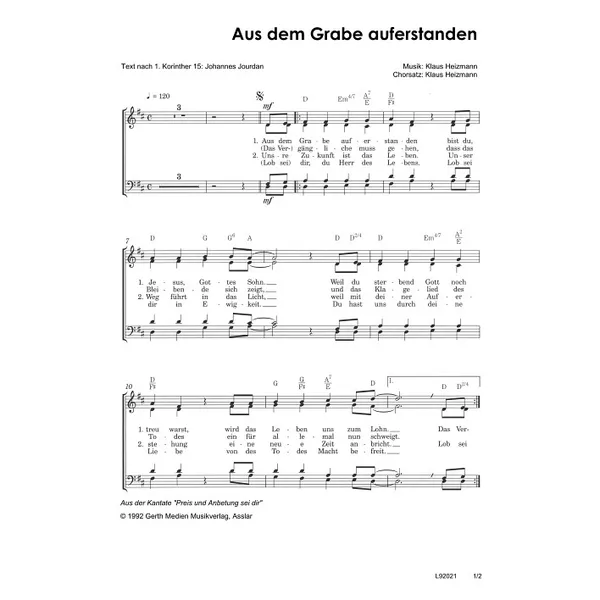 Produktbild des Artikels Aus dem Grabe auferstanden (Noten - Download)