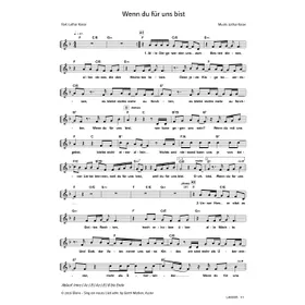 Produktbild des Artikels Wenn du für uns bist (Noten - Download)
