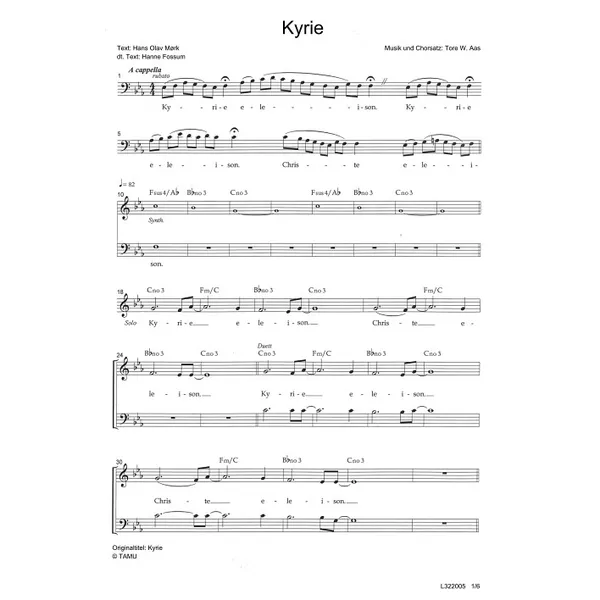 Produktbild des Artikels Kyrie (Noten - Download)