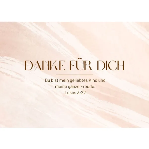 Produktbild des Artikels Postkarte "Danke für Dich" (Schreibwaren)