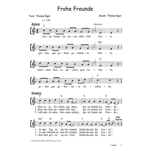 Produktbild des Artikels Frohe Freunde (Noten - Download)