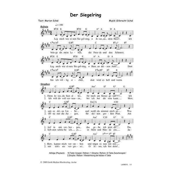 Produktbild des Artikels Der Siegelring (Noten - Download)