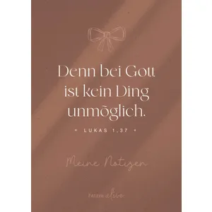 Produktbild des Artikels Meine Notizen "Lukas 1,37" (Schreibwaren)