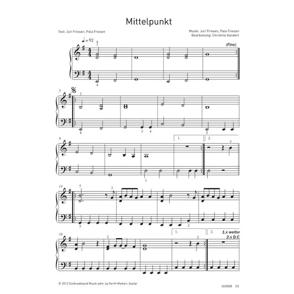 Produktbild des Artikels Mittelpunkt (Noten - Download)