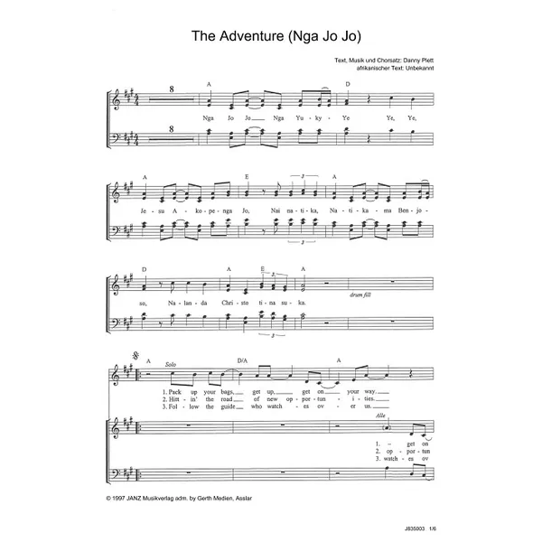 Produktbild des Artikels The Adventure (Nga Jo Jo) (Noten - Download)