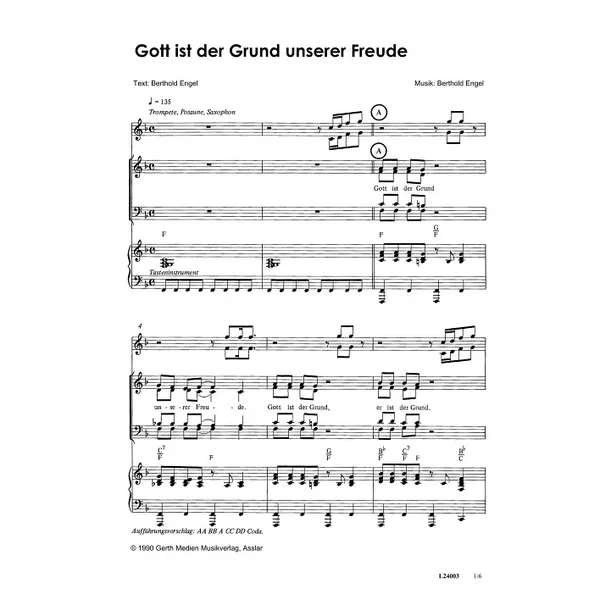 Produktbild des Artikels Gott ist der Grund unserer Freude (Noten - Download)