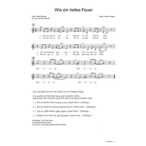 Produktbild des Artikels Wie ein helles Feuer (Noten - Download)