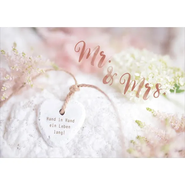 Produktbild des Artikels Faltkarte "Mr. & Mrs." - Hochzeit (Schreibwaren)