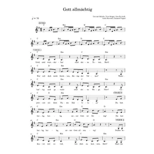 Produktbild des Artikels Gott allmächtig (Noten - Download)