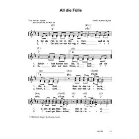 Produktbild des Artikels All die Fülle ist in dir (Noten - Download)