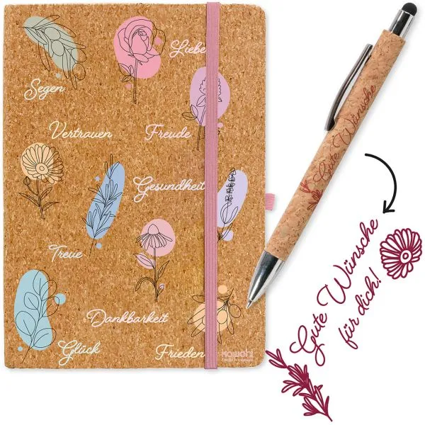 Produktbild des Artikels Set: Notizbuch Kork+Kugelschreiber "Segen, Treue" (Schreibwaren - Gebunden)