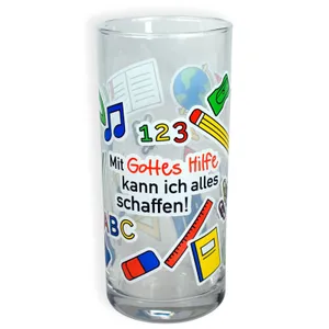 Produktbild des Artikels Trinkglas "Mit Gottes Hilfe" ()