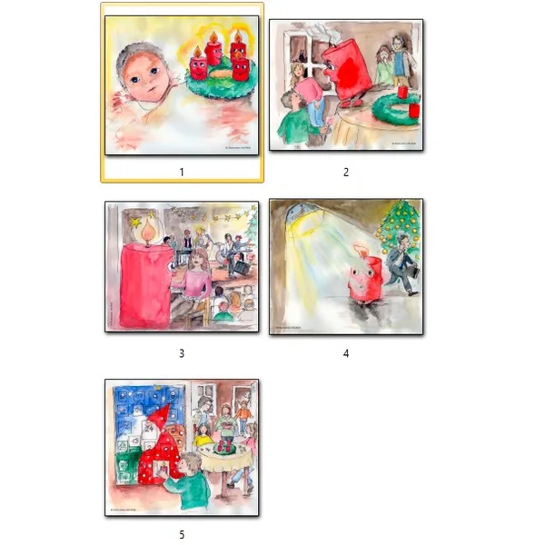 Produktbild des Artikels Die vier Kerzen (Illustrationen) (Noten - Download)