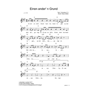 Produktbild des Artikels Einen andern Grund (Noten - Download)